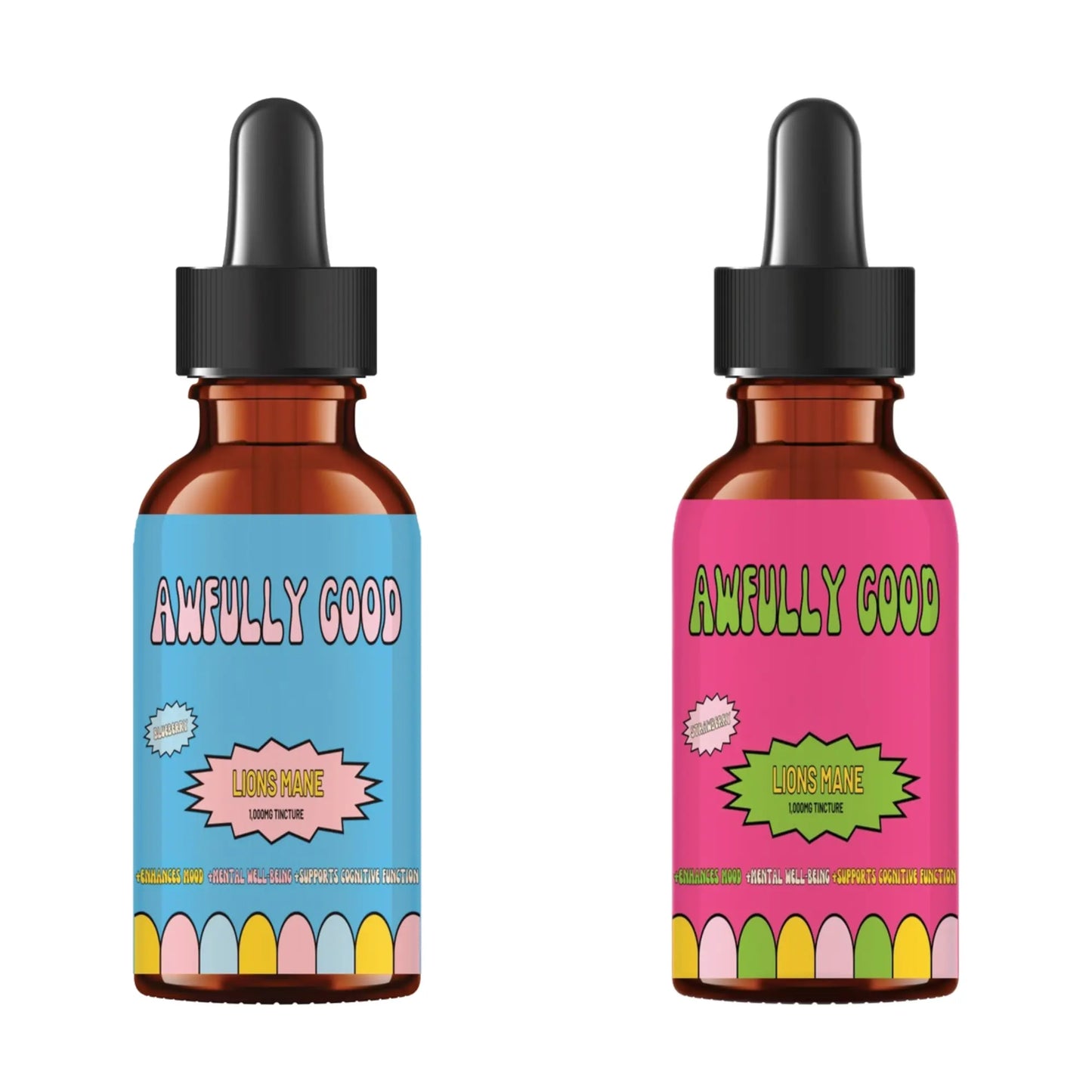 2-Pack of Flavored Lion's Mane Tinctures awfullygoodco